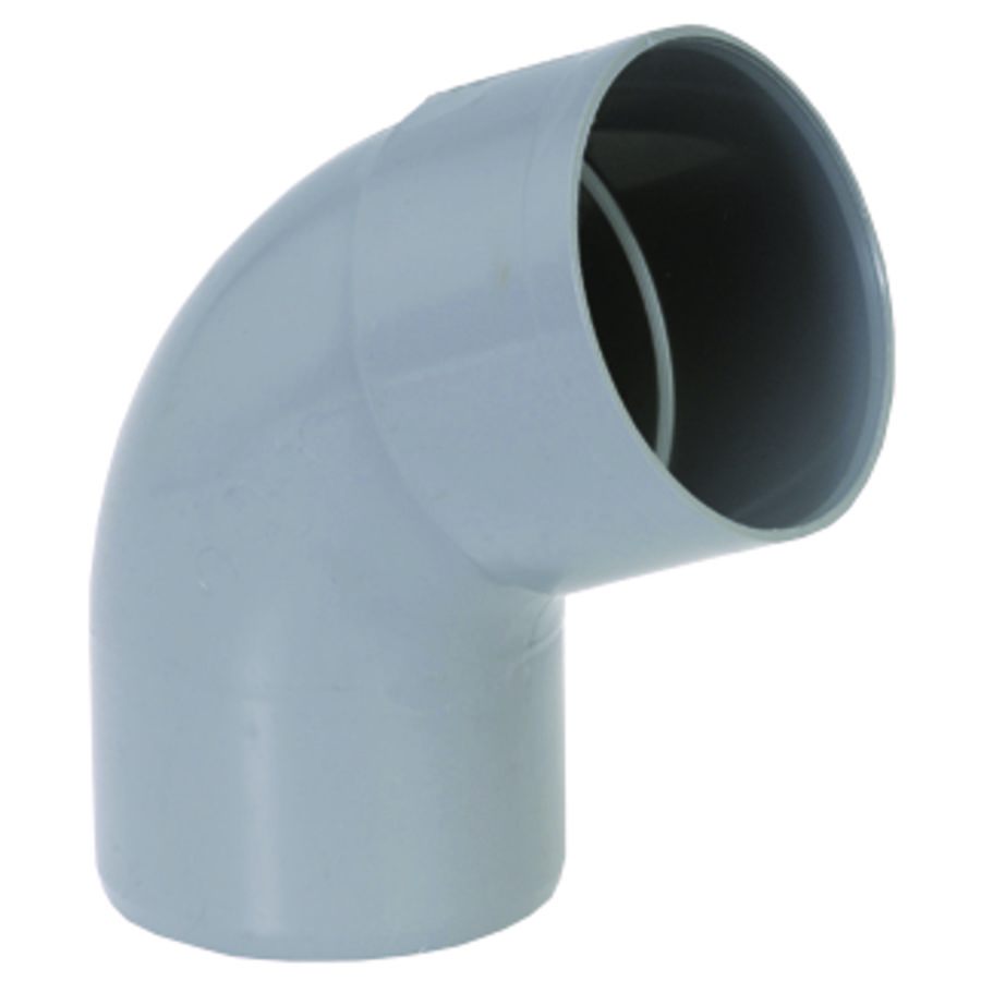 Wadal PVC lijm bocht 67° 110mm grijs mof/spie