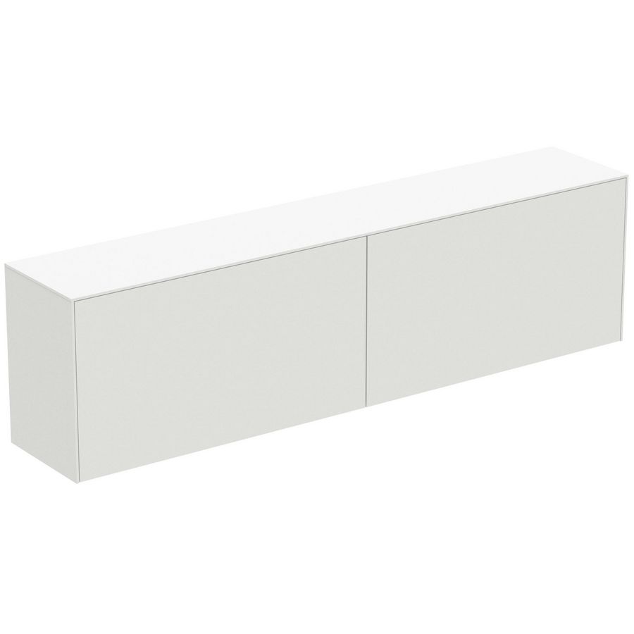 Conca wastafelmeubel 200x37x55cm 2 laden afdekblad zonder uitsnijding matt white