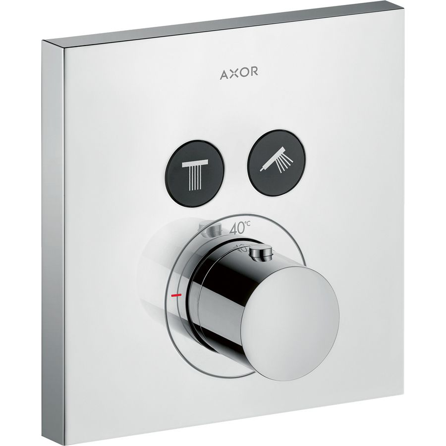 Afbouwdeel Axor ShowerSelect Square afbouwdeel. thermostaat met stop 2xfunctie chroom