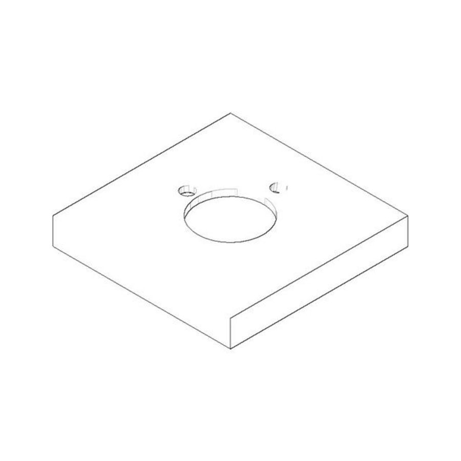 Rozet 60x60x9x18,3mm chr