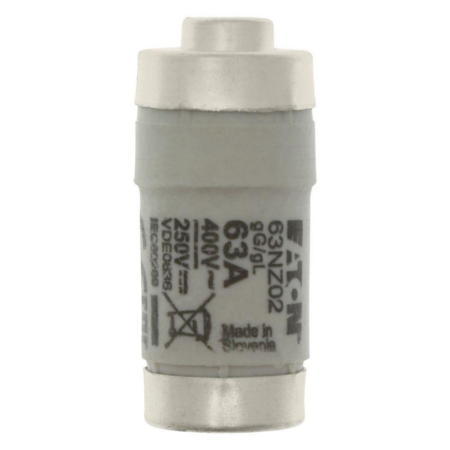 Zekering laagspanning 63A AC 400V D02 gL/gG IEC traag VVE=10