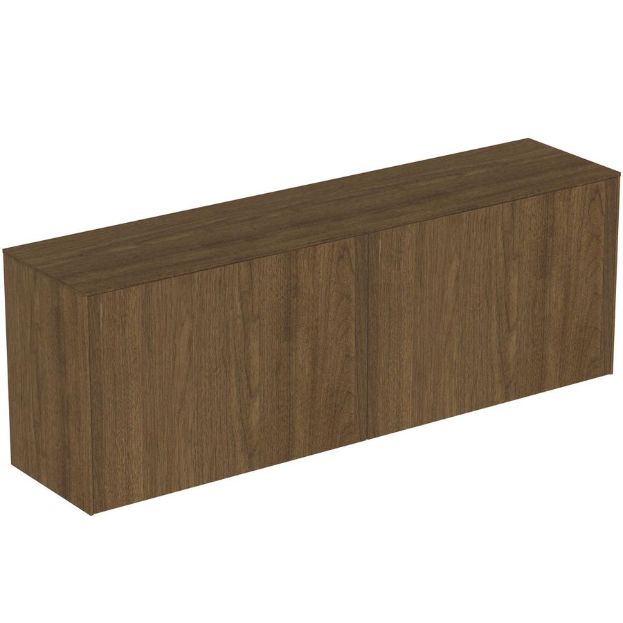 Conca wastafelmeubel 160x37x55cm 2 laden afdekblad zonder uitsnijding dark walnut
