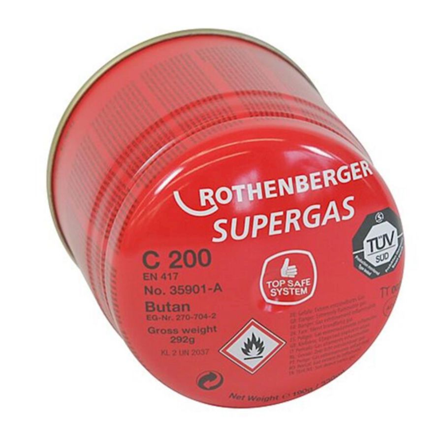 Gas cartridge C200 Supergas, Vers. A VVE=36