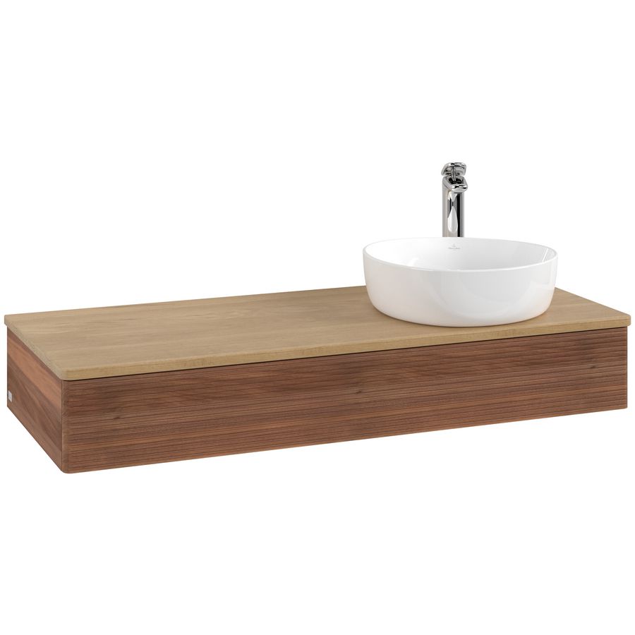 Wastafelonderkast Antao 1200x190x500mm Warm Walnut K12151HM