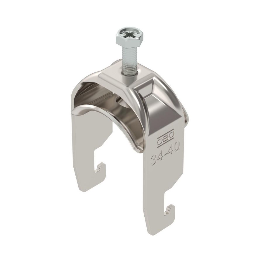 Beugelklem 2056 34-40mm RVS A2 1.4301 blank VVE=100