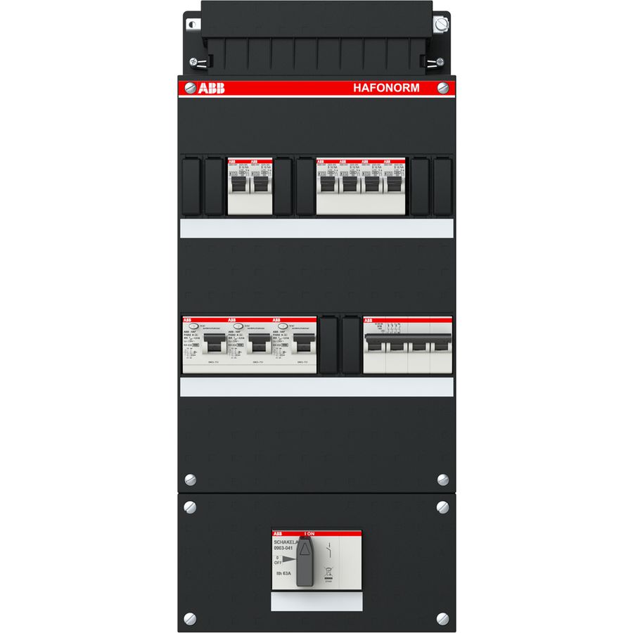Groepenkast 6x achter 3x30mA HS+D 3-fasen 1SPF006905F1746