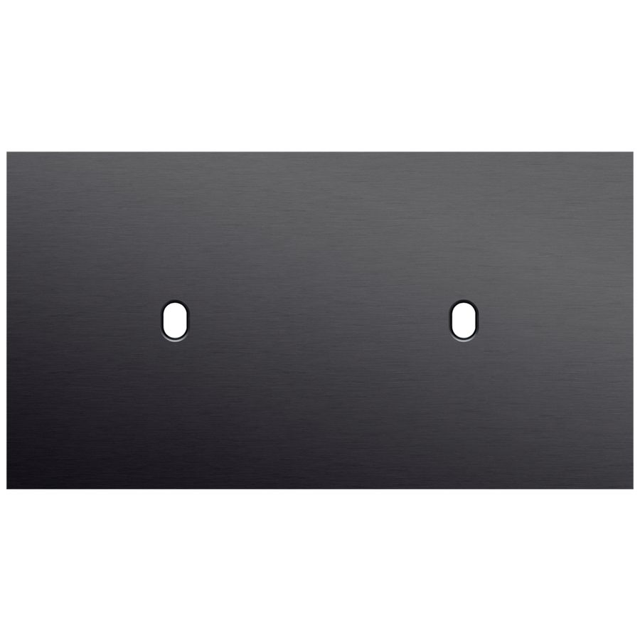 Tweevoudige afdekpl. horizontaal 71mm centerafstand twee enk