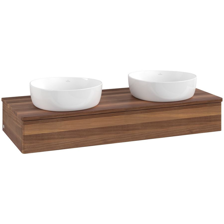 Wastafelonderkast Antao 1200x190x500mm Warm Walnut K13012HM
