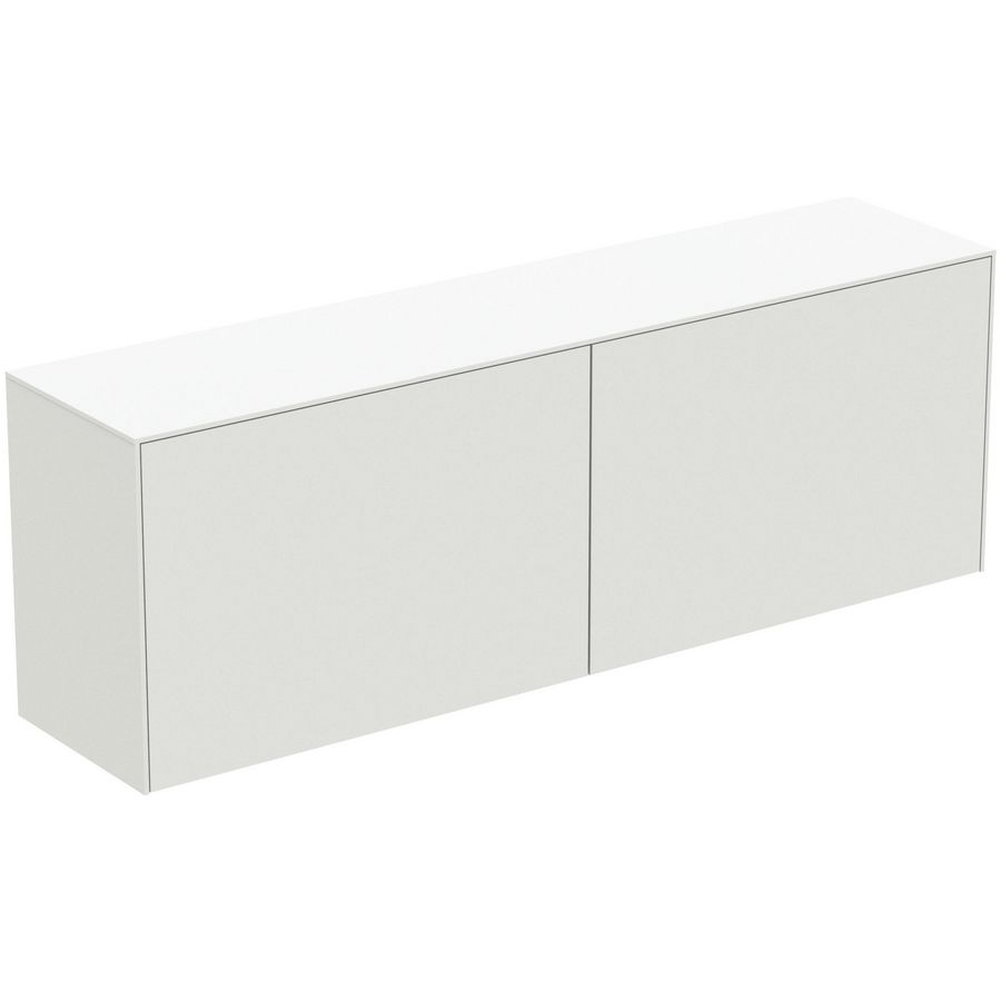 Conca wastafelmeubel 160x37x55cm 2 laden afdekblad zonder uitsnijding matt white