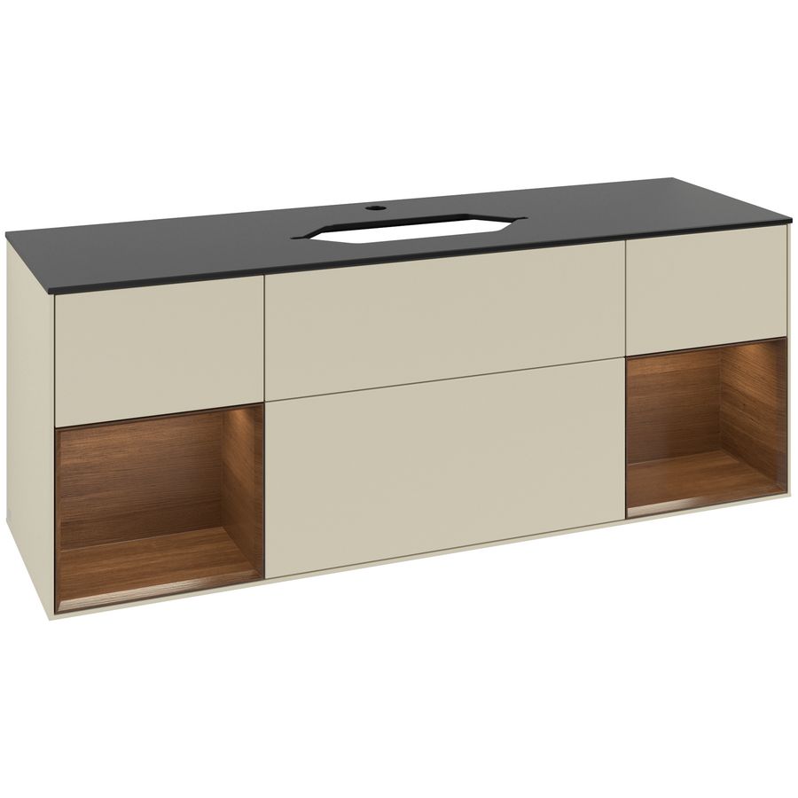 Wastafelonderkast Finion 1600x603x501mm S.Grey Matt Lacquer F332GNHJ