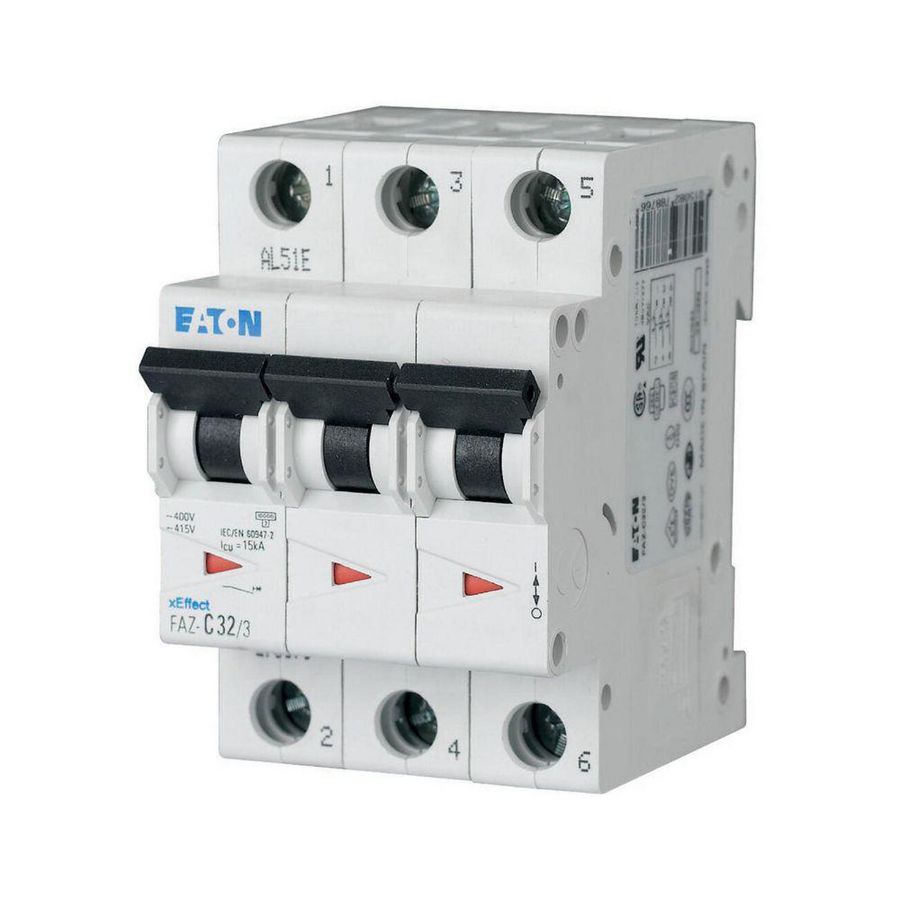 installatieautomaat (MCB) FAZ 3-polig 1,6A D-karakteristiek 15kA