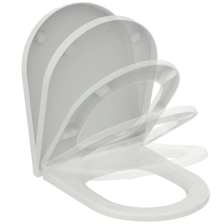 Zitting & deksel Blend Curve wrapover RVS wit extra