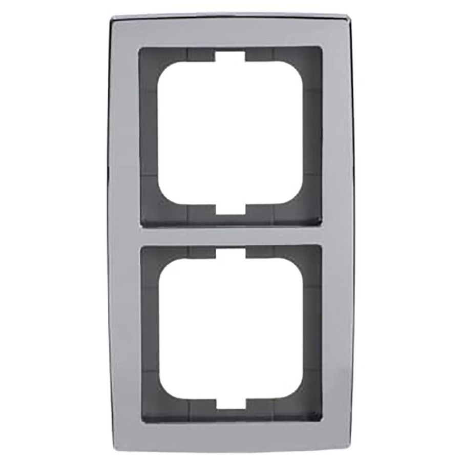 Afdekraam 2v s-chroom glans