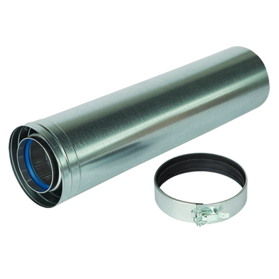 Rookgasafvoerpijp 80/125 concentrisch inschuifbaar lengte 280-395mm tbv CWH ACE 30/60