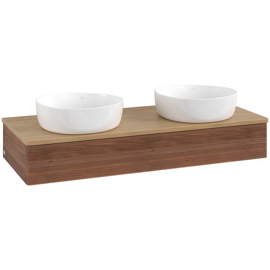 Wastafelonderkast Antao 1200x190x500mm Warm Walnut K13111HM