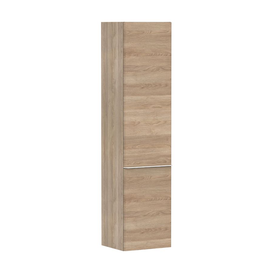 Hoge kast Natural Oak 400/350 scharnieren links greepkleur mat wit Xelu Q 54137700
