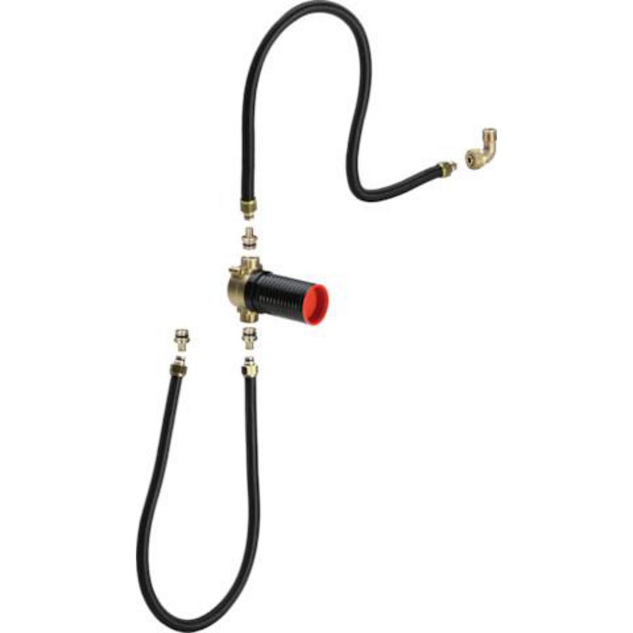 Trio aansluitgarnituur+beluchter zond.rozet