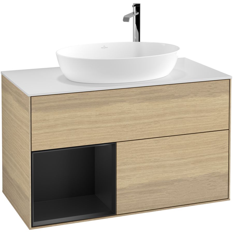 Wastafelonderkast Finion 1000x603x501mm Oak Veneer G891PDPC