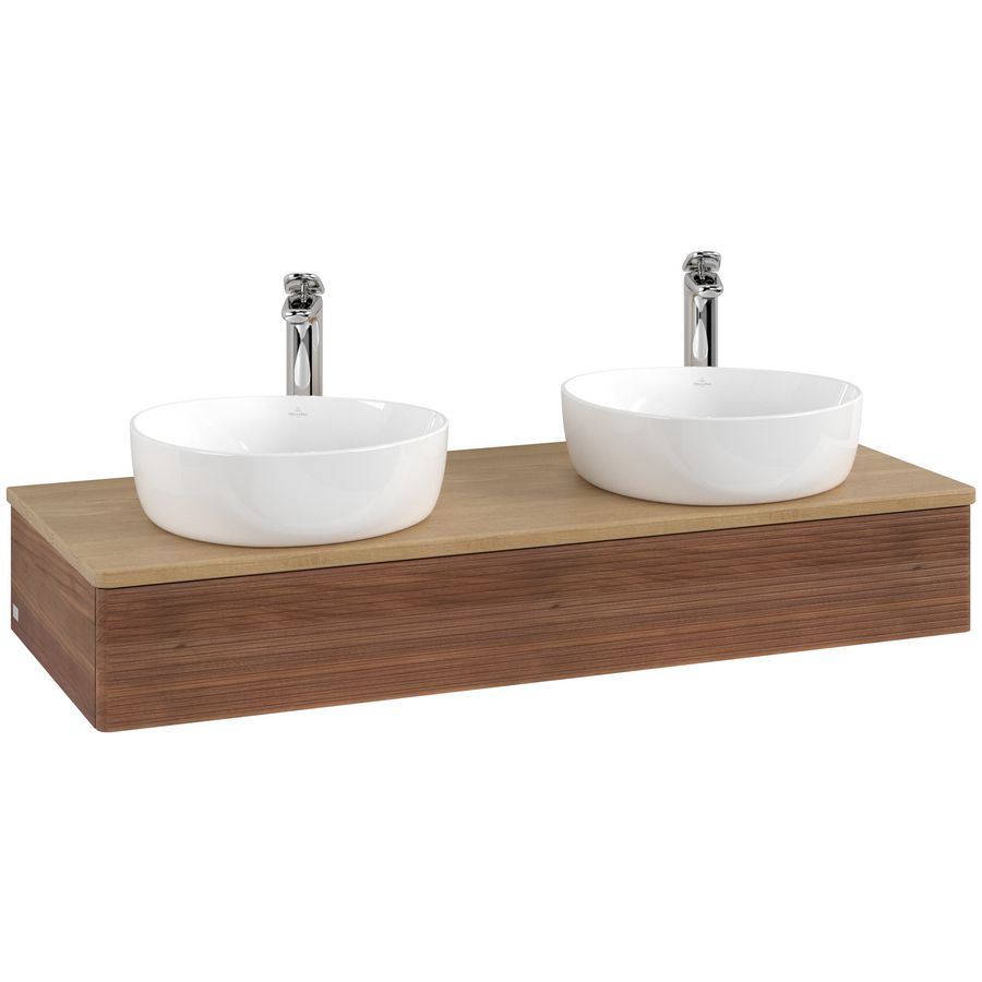 Wastafelonderkast Antao 1200x190x500mm Warm Walnut K13151HM