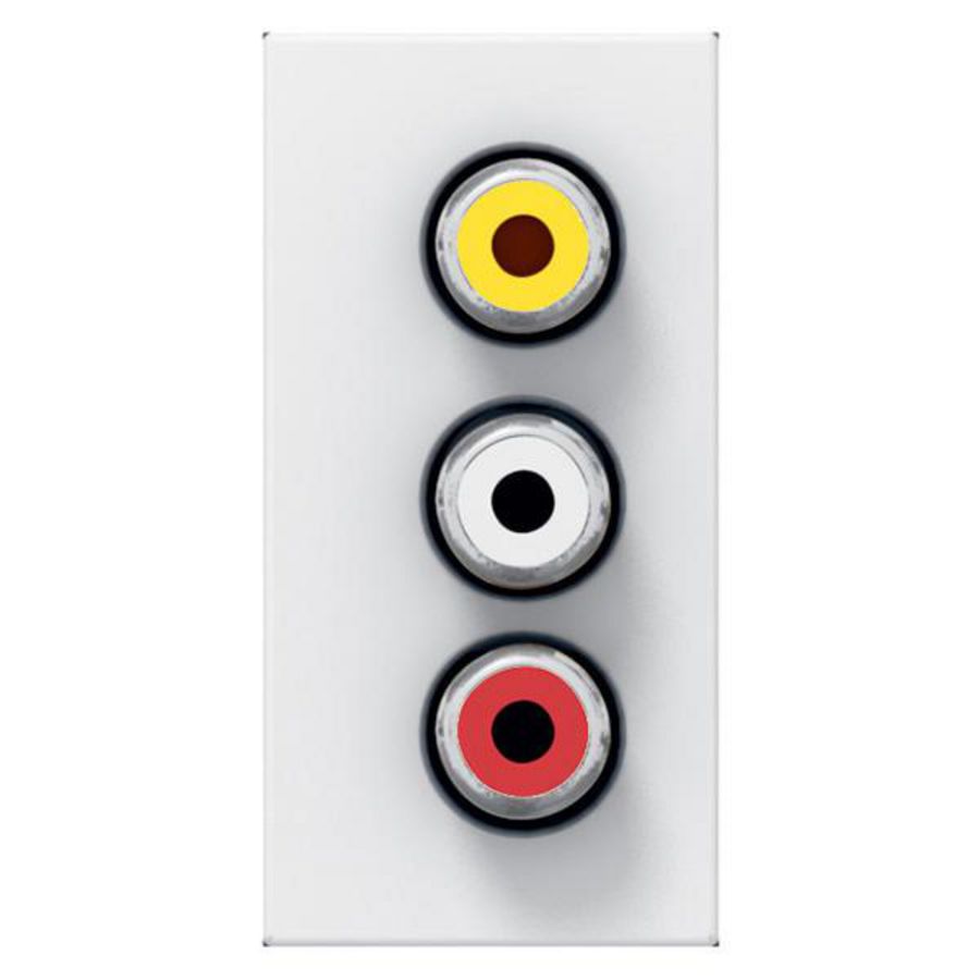 Aansluiting RCA video 3-voudig female 1 module Mosaic