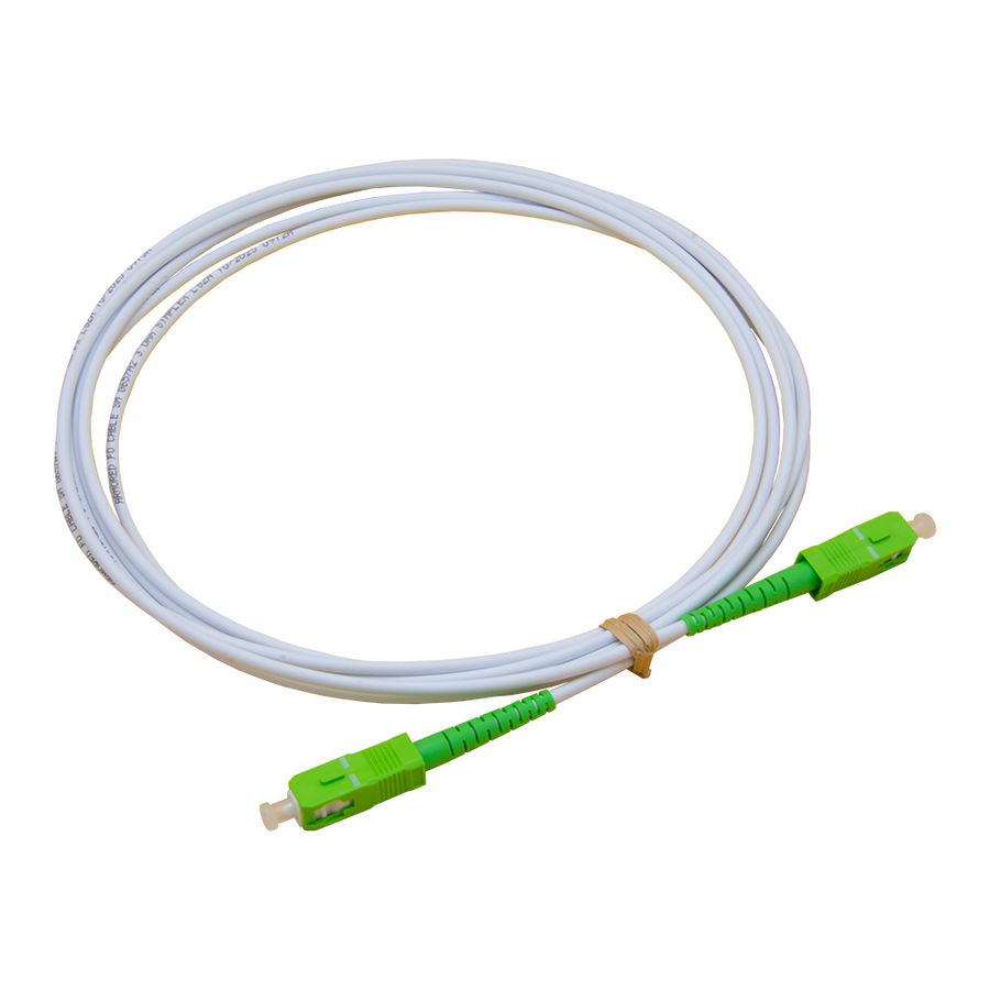F.O. patch kabel SC APC> SC APC SIMPLEX SM 9/125 3.0 met