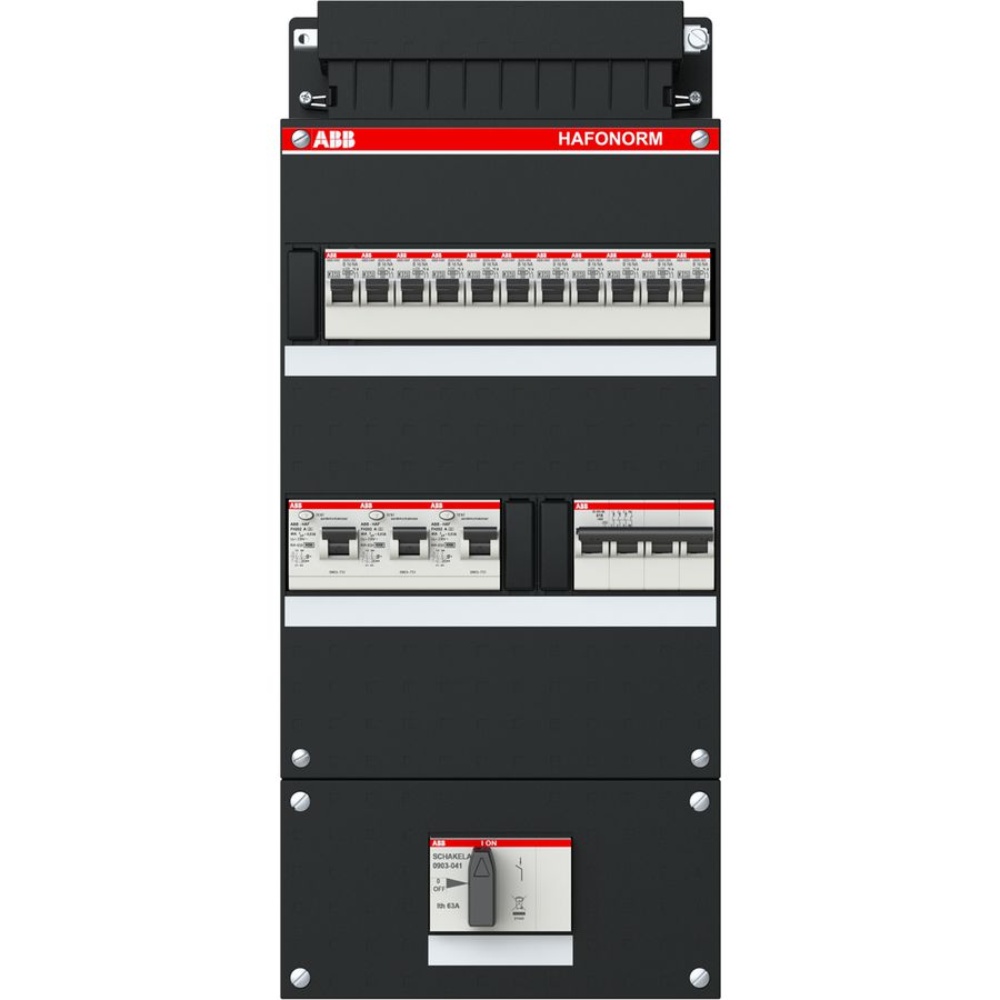 Groepenkast 11 groepen achter 3x 30mA 3-fase 1SPF006905F1766