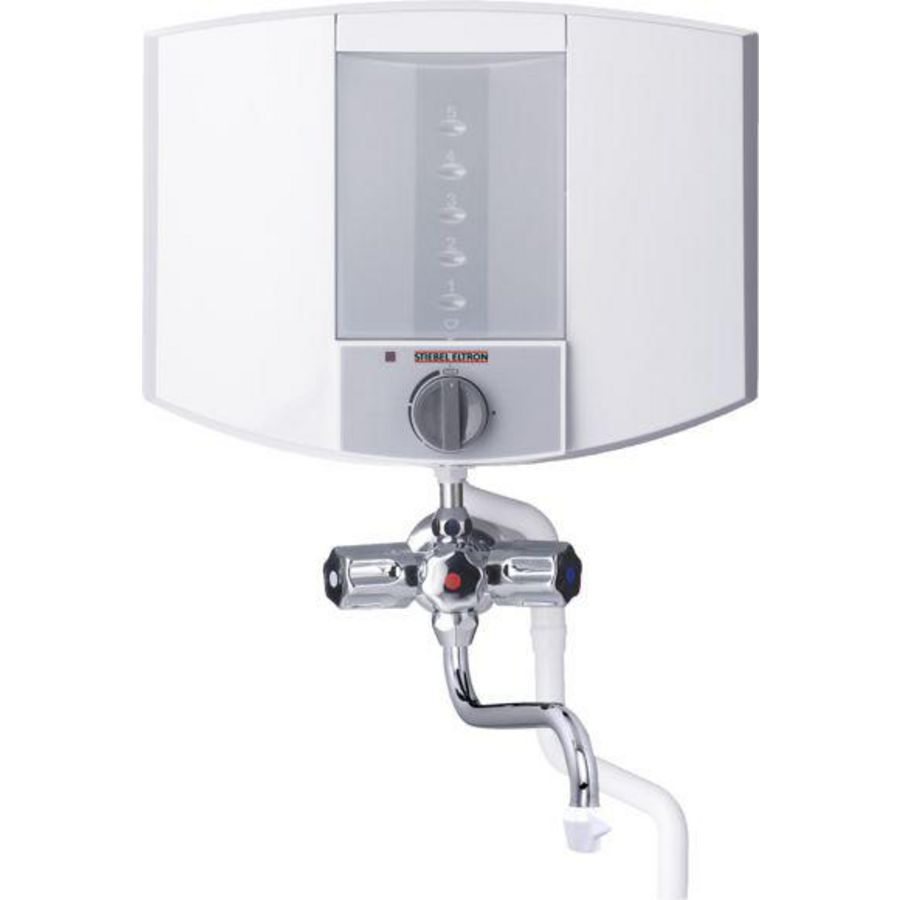 Close-up heetwatertoestel EBK5 KA 5liter met mengkraan chroom (koud, warm en kokend water)