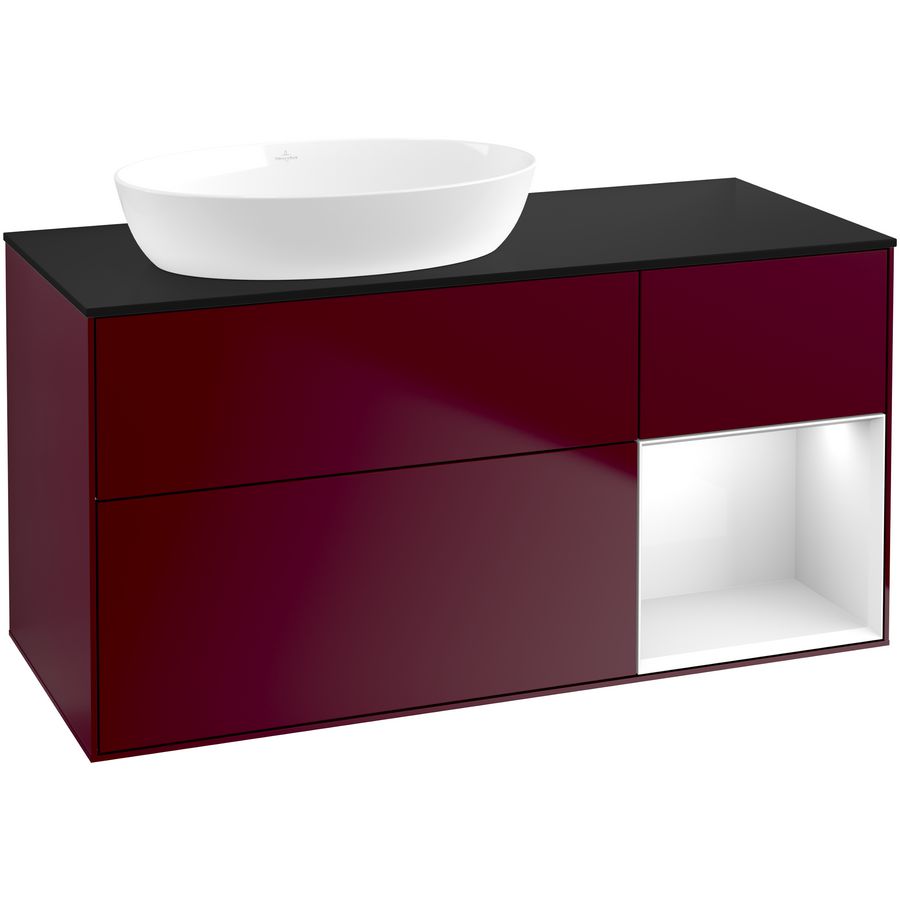 Wastafelonderkast Finion 1200x603x501mm Peony Matt Lacquer GA52GFHB