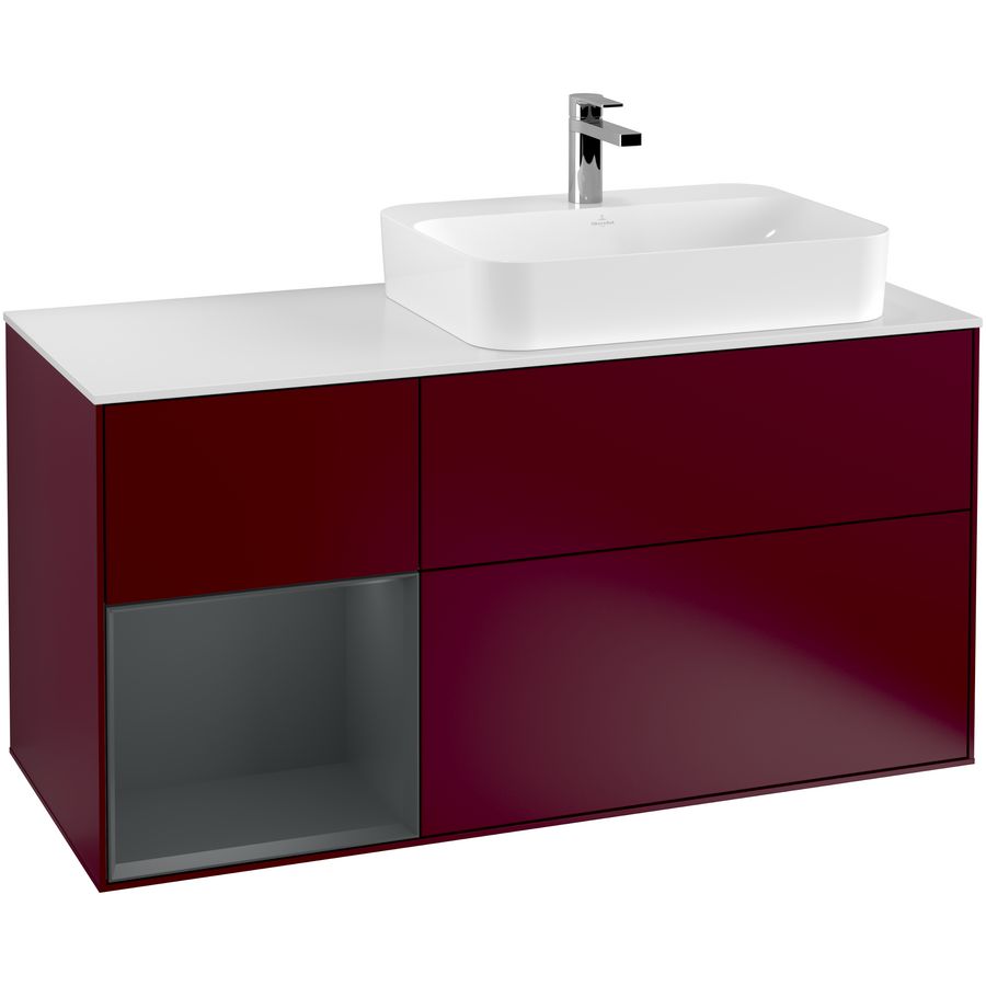 Wastafelonderkast Finion 1200x603x501mm Peony Matt Lacquer G391HGHB