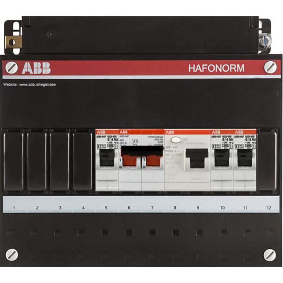 Installatiekast 2x achter 30mA 1x direct + HS 1-f