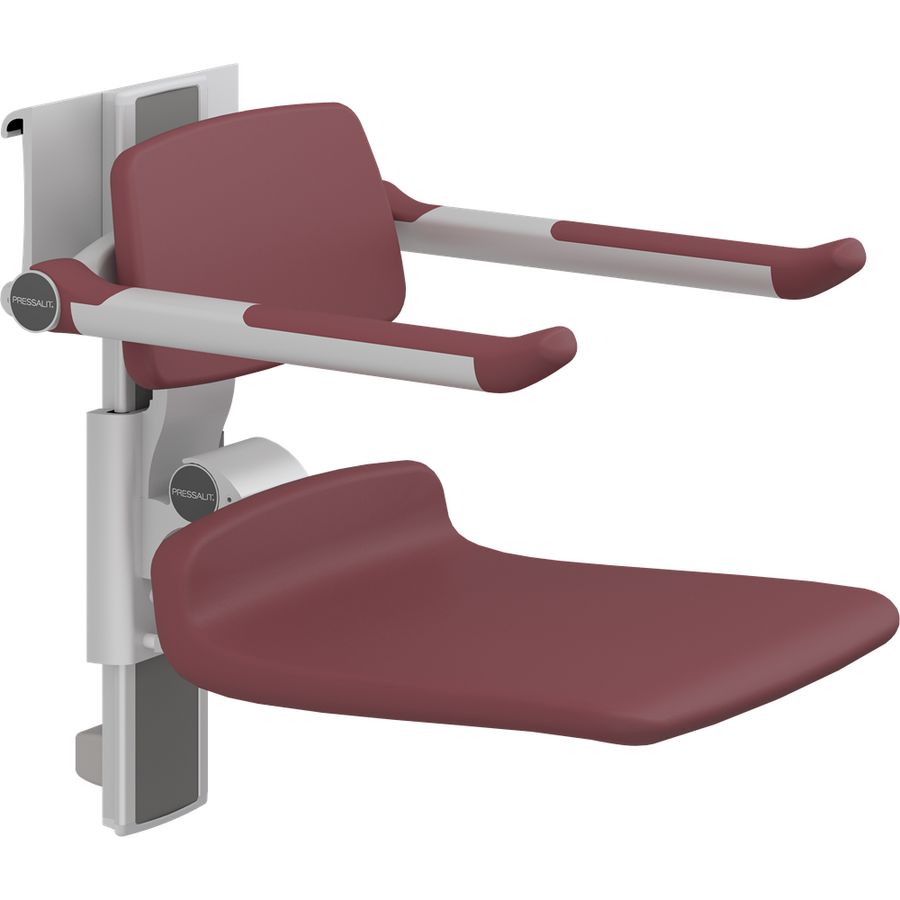 Douchezitting 450 rug+arml. h/l verst. horiz. rail PLUS rood