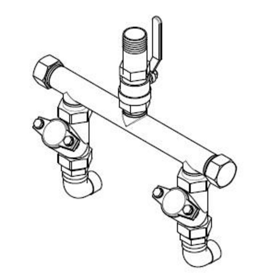 Discharge pipe MDG 1 1/2 complete