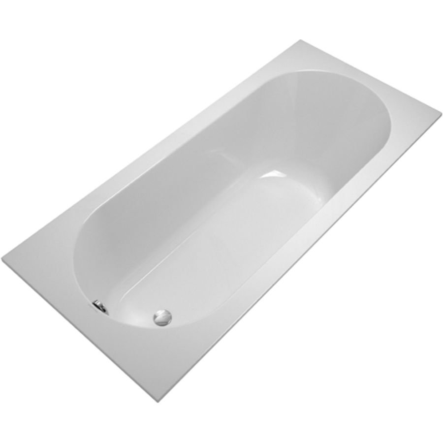 Oberon 4-H ligbad 180x80cm wit quaryl met badpoten