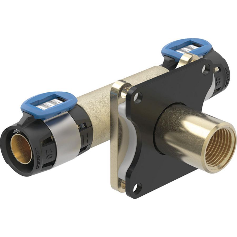 Doorlus wanddoorvoer FLOWFIT pers recht 20X1/2"bn.dr.x20mm VVE=2