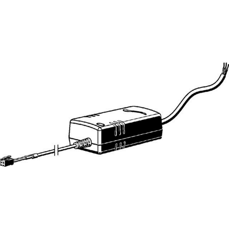 Netvoeding kunststof/zwart