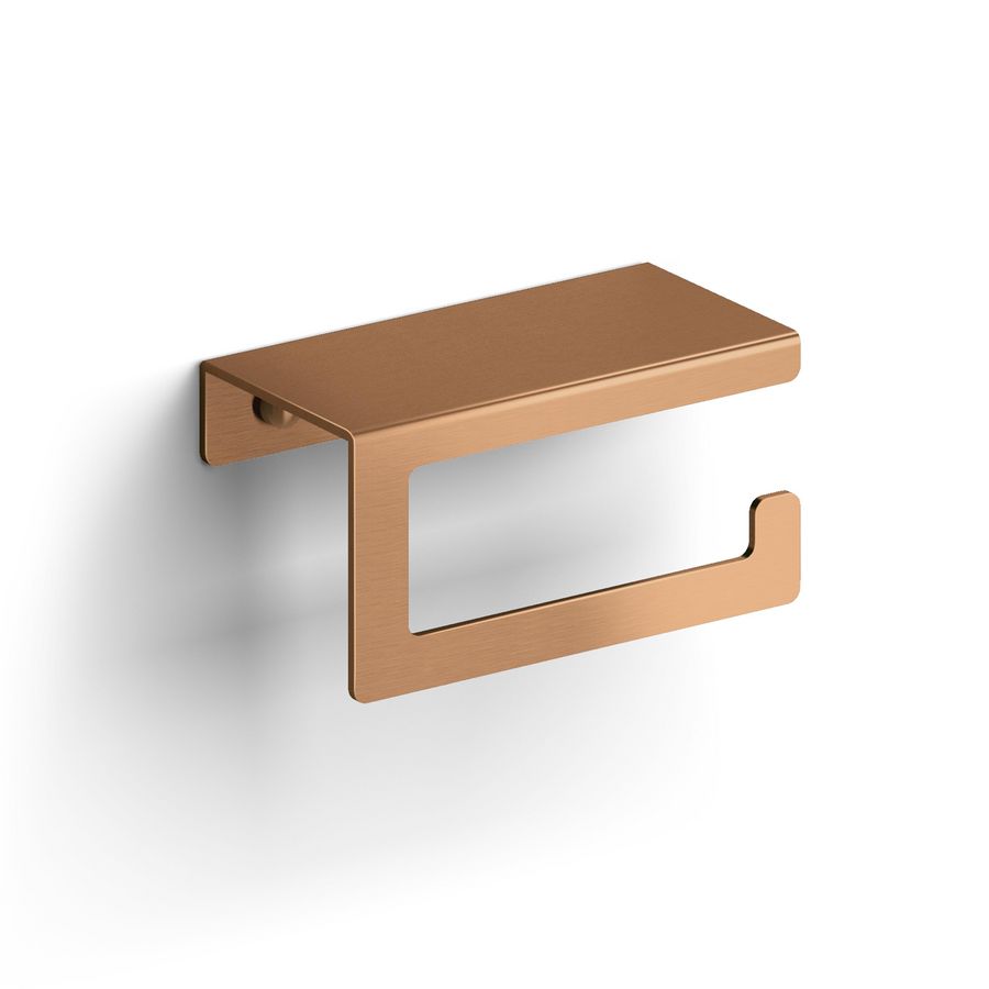 FOLD closetrolhouder met cover brons geborsteld PVD