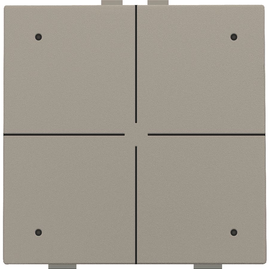4-voudig drukknop met led Home Control bronze
