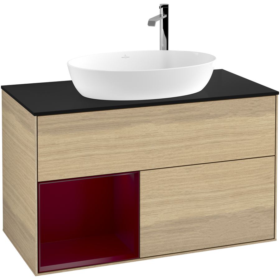 Wastafelonderkast Finion 1000x603x501mm Oak Veneer G892HBPC