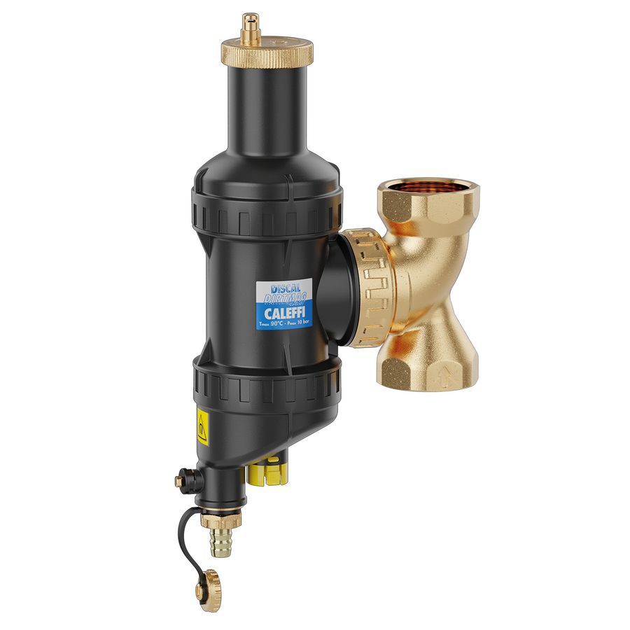 Lucht- en vuilafscheider DISCAL-DIRTMAG 5464 kunststof hor./vert. magnetisch 1.1/2"bi.dr.