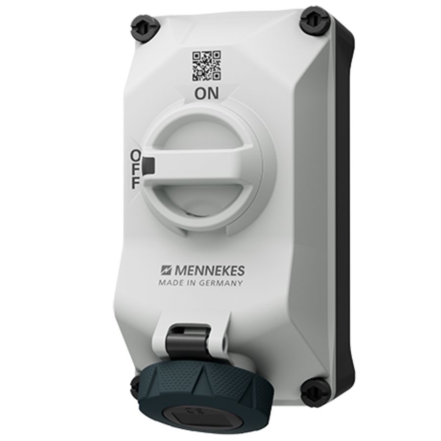 Wandcontactdoos 16A 4-polig  7H 500V IP67 DUO