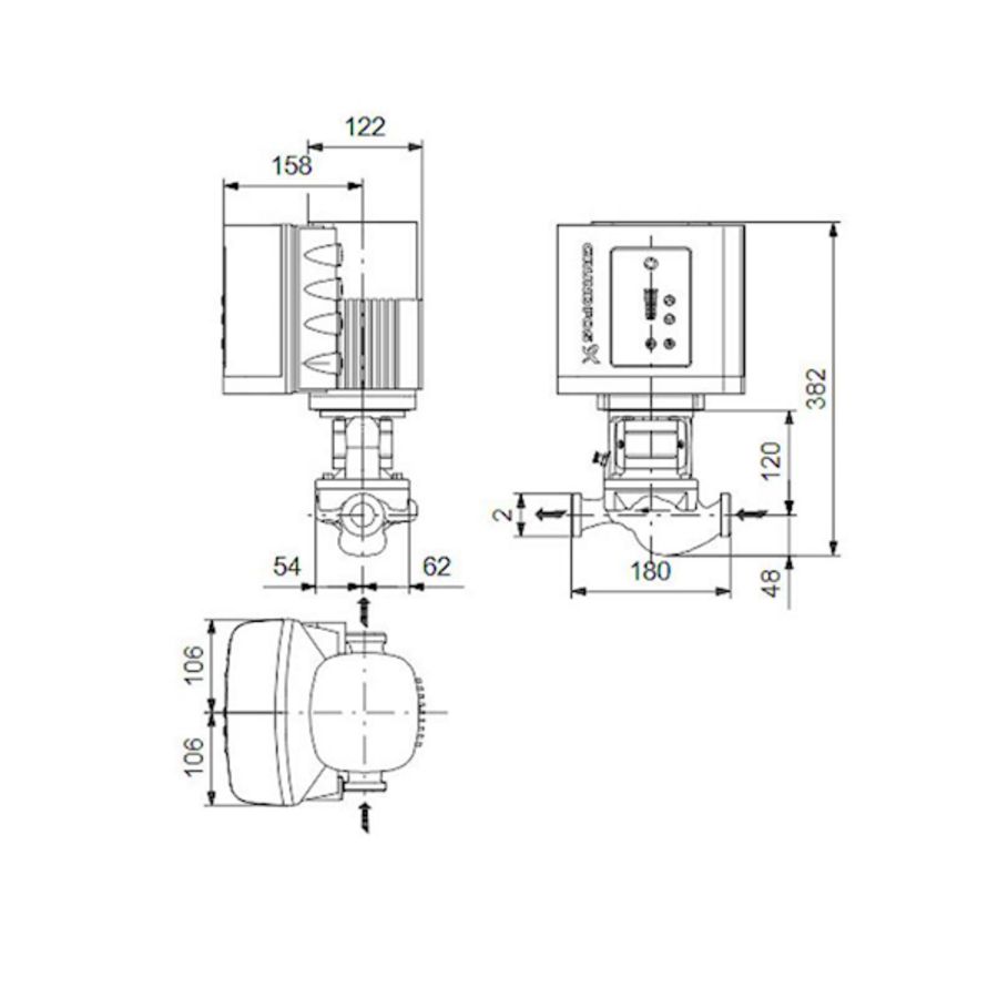 Inlinepomp TPE 32-80/2-A-O-A-BQQE 1X230 50HZ