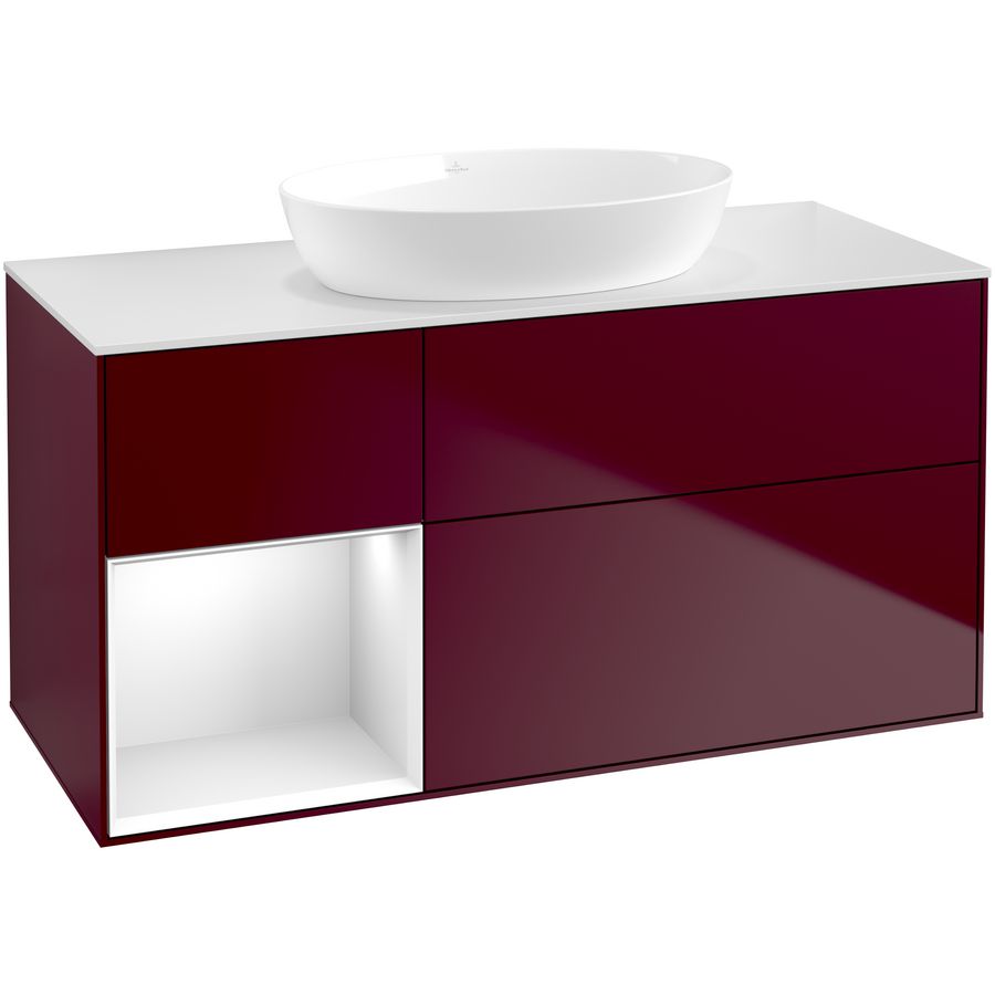 Wastafelonderkast Finion 1200x603x501mm Peony Matt Lacquer GA61GFHB