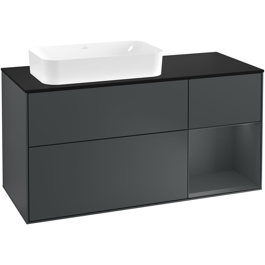 Wastafelonderkast Finion 1200x603x501mm Mid.Blue Matt Lacquer G282HGHG