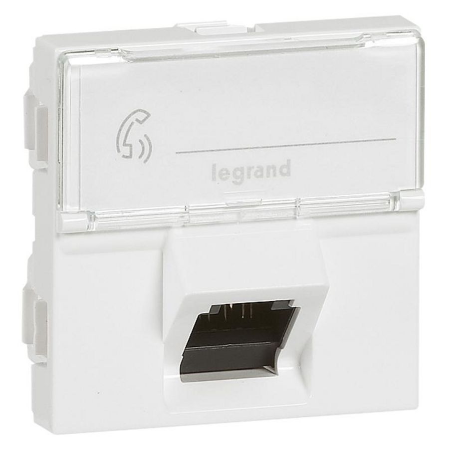 Connector RJ45 UTP Cat. 6A 2 modulen 45 gr Mosaic