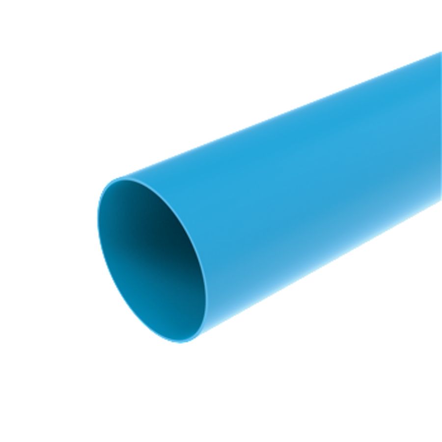 Lengte a 4mtr. kanaal Ø80mm PVC luchtverdeelsysteem VENTIZA blauw wd=1,5mm