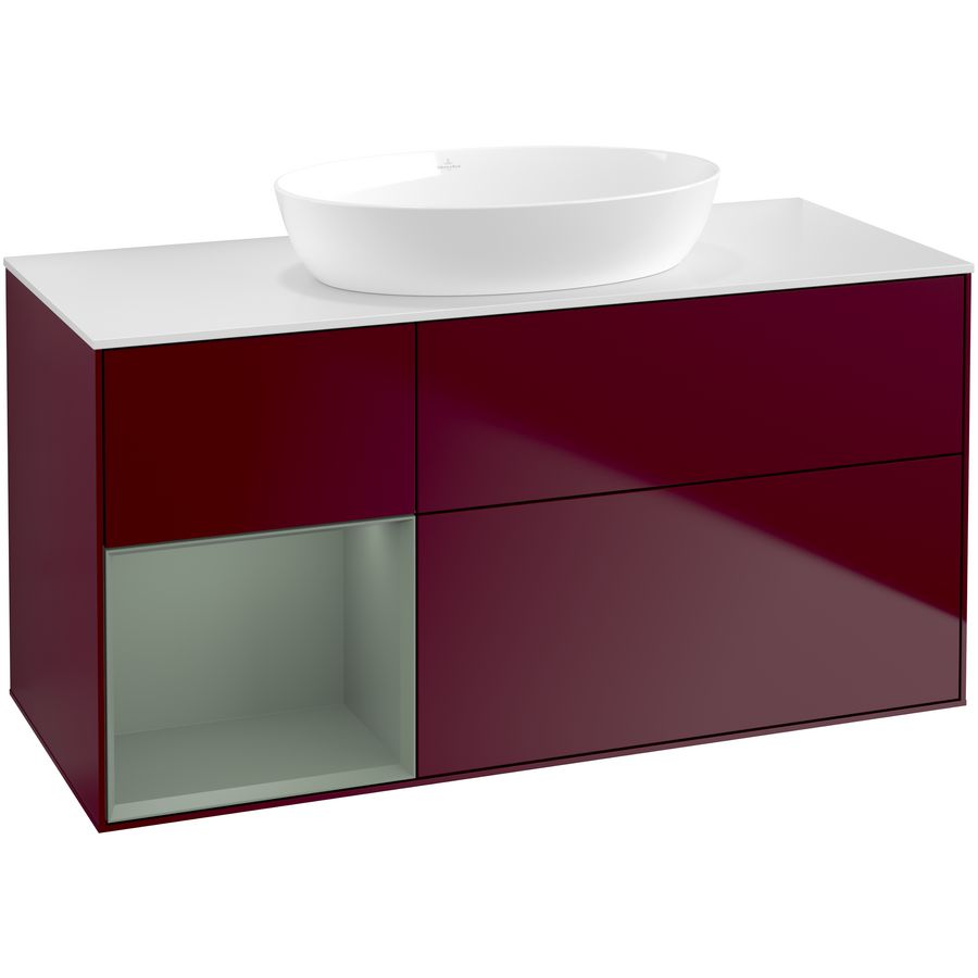 Wastafelonderkast Finion 1200x603x501mm Peony Matt Lacquer GA61GMHB