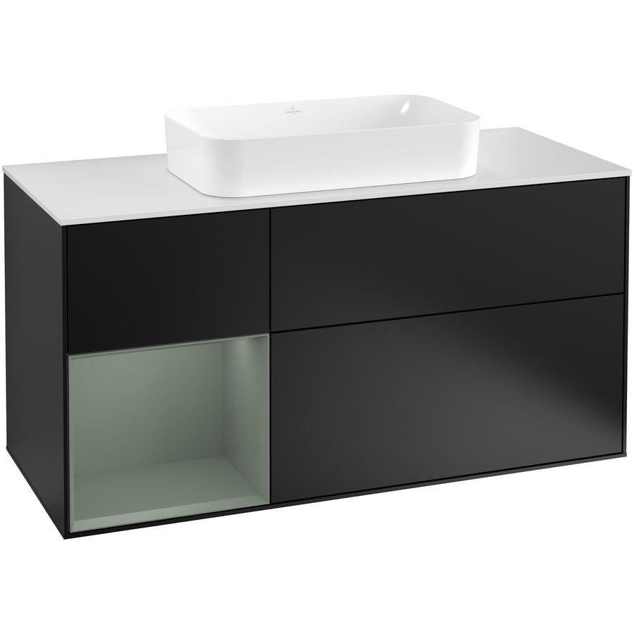 Wastafelonderkast Finion 1200x603x501mm Black Matt Lacquer G291GMPD