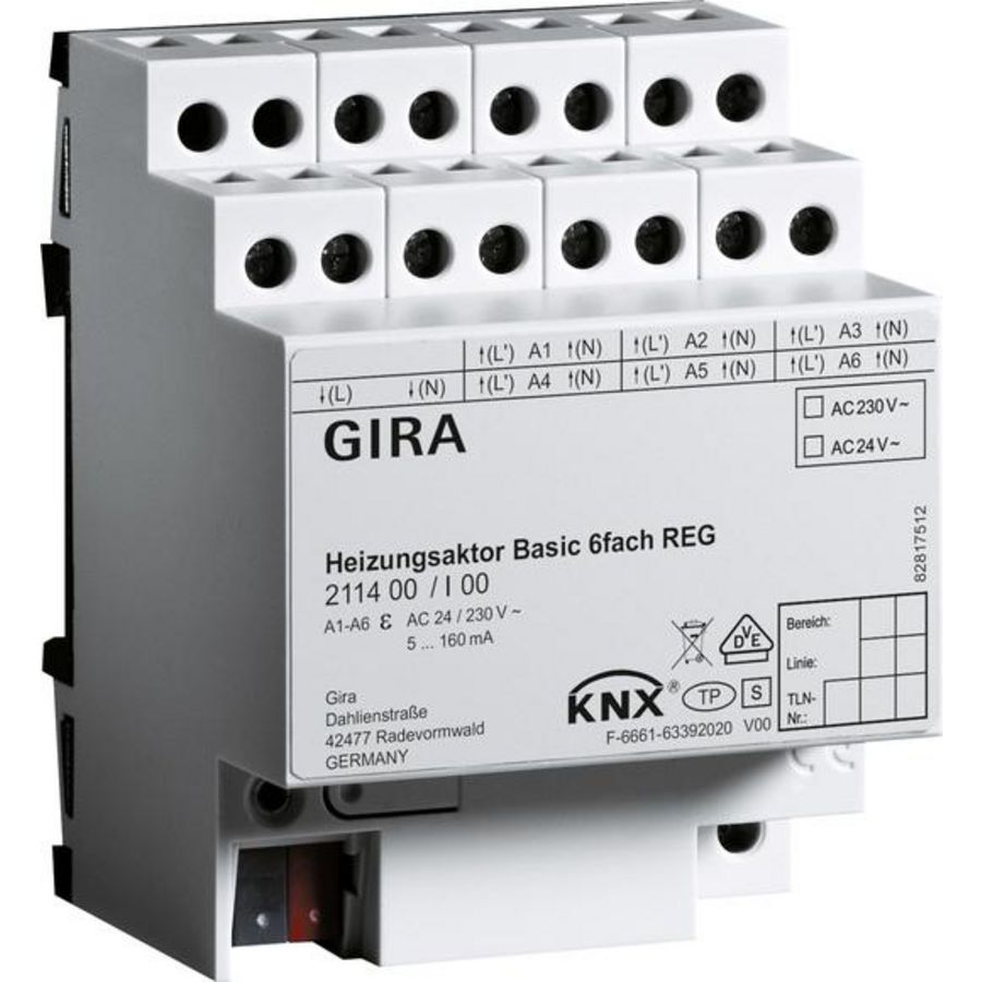 Verw.act. Basic 6-v KNX DIN-rail