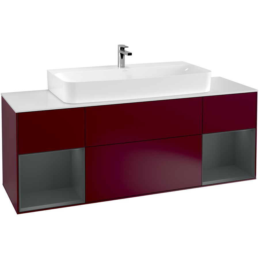 Wastafelonderkast Finion 1600x603x501mm Peony Matt Lacquer G211HGHB