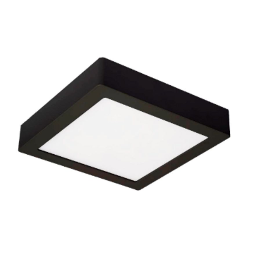 MOON Square CCT + Sensor 180x180mm 14WZwart opbouw 2700K/...